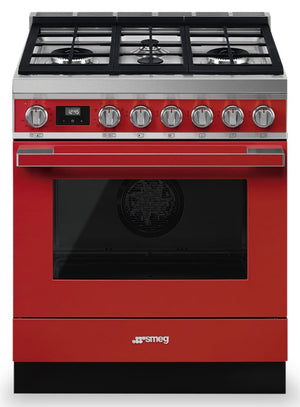 Smeg Portofino 3.6 Cu. Ft. Dual Fuel Range - CPF30UGMR
