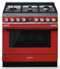 Smeg Portofino 4.5 Cu. Ft. Dual Fuel Range - CPF36UGMR