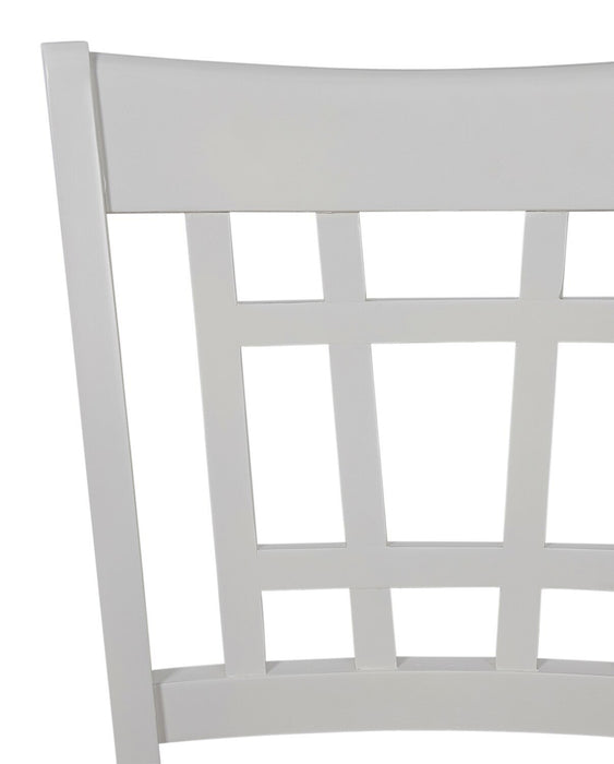 Dena 5pc Counter-Height Dining Set with Table & Chairs, 42-60\"W Extension, Round  - Dove Grey