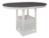 Dena Counter-Height Dining Table - White and Grey