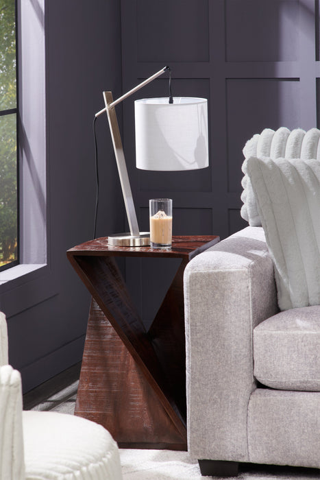 Dexter 24\" Modern Brushed Steel Table Lamp 