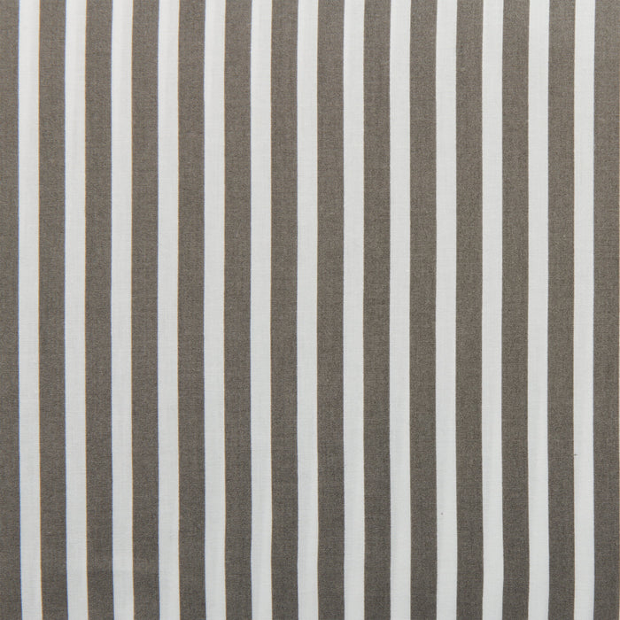 Striped 4-Piece King Cotton Sheet Set - Dark Grey