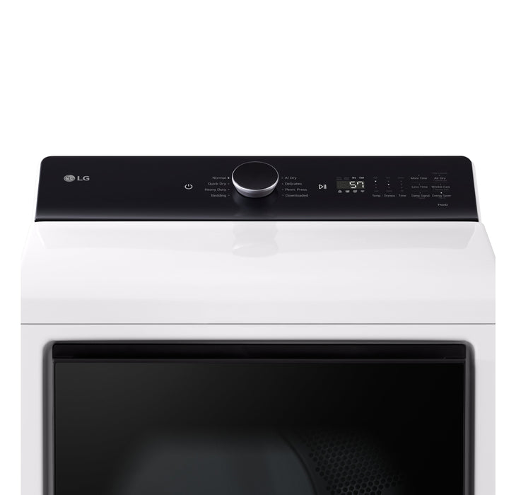 LG 6.1 Cu. Ft. Top-Load Washer with EasyUnload™ and 7.3 Cu. Ft. Electric Dryer with EasyLoad™ - White
