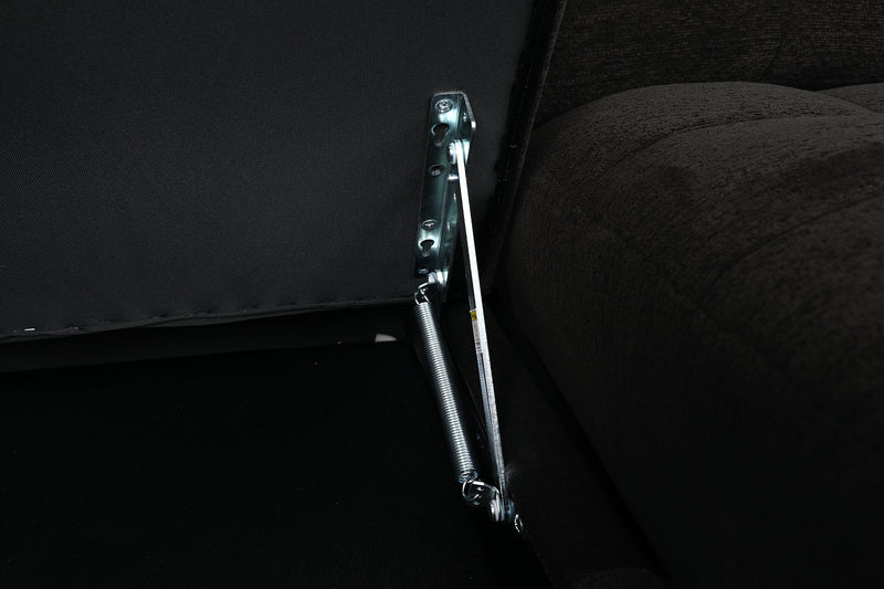 Scott Living Elevate Modular 7-Piece Left-Facing Chenille Fabric Power Sliding Sectional with Storage - Ebony