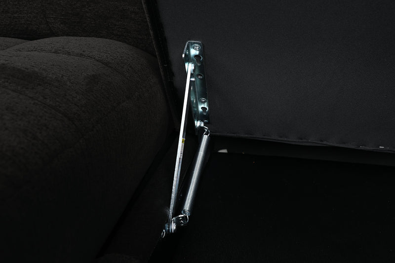 Scott Living Elevate Modular 3-Piece Right-Facing Chenille Fabric Power Reclining and Sliding Sectional - Ebony