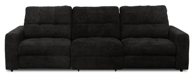 Scott Living Elevate Modular 115" Chenille Fabric Power Reclining Sofa - Ebony | Sofa modulaire à inclinaison électrique Elevate de Scott Living de 115 po en tissu de chenille - Ebony