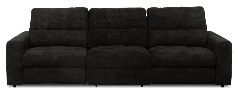 Scott Living Elevate Modular 115\" Chenille Fabric Power Reclining Sofa - Ebony