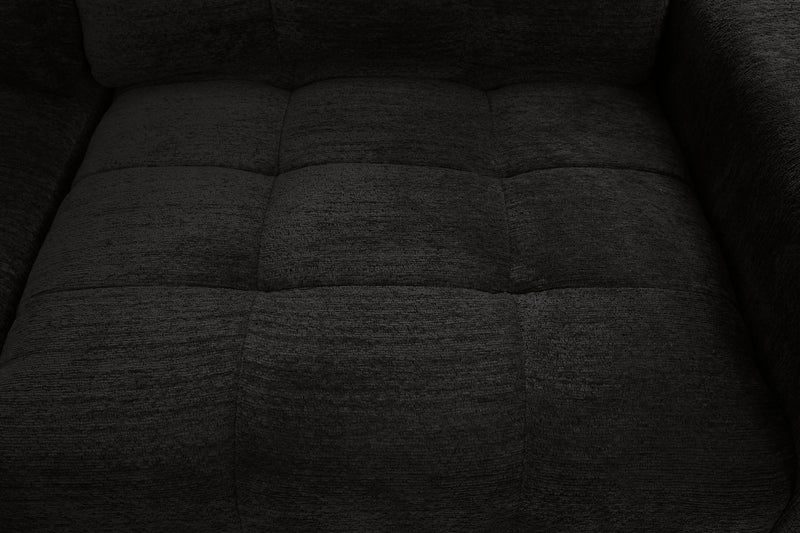 Scott Living Elevate Modular 7-Piece Left-Facing Chenille Fabric Power Reclining and Sliding Sectional - Ebony