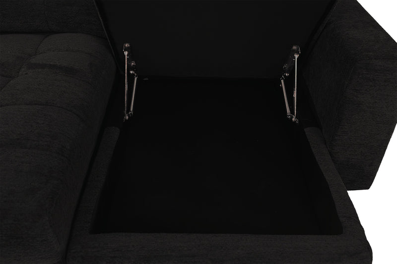 Scott Living Elevate Modular 7-Piece Right-Facing Chenille Fabric Power Reclining and Sliding Sectional - Ebony