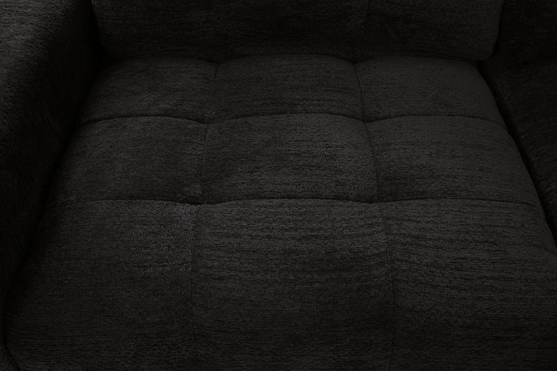 Scott Living Elevate Modular 115\" Chenille Fabric Sofa with Power Sliding - Ebony