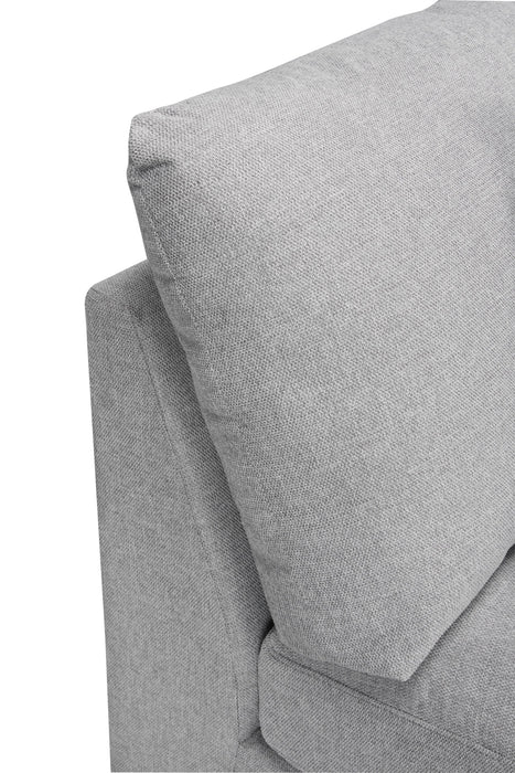 Scott Living Evolve Modular 39.5\" Linen-Look Fabric Corner Chair with Feather Down Cushions - Grey