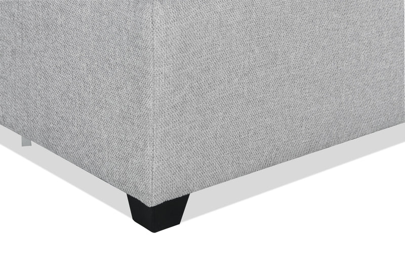 Scott Living Evolve Modular 5-Piece Linen-Look Fabric Armless Sectional with Feather Down Cushions - Grey