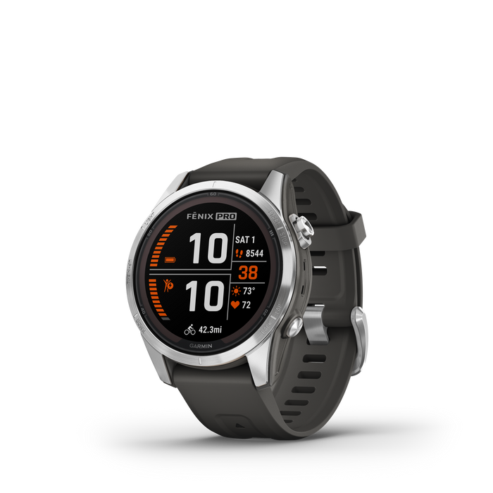 Garmin Fenix® 7s Pro Gps Smartwatch - Health Monitoring With Solar Charging, 42mm - Silver