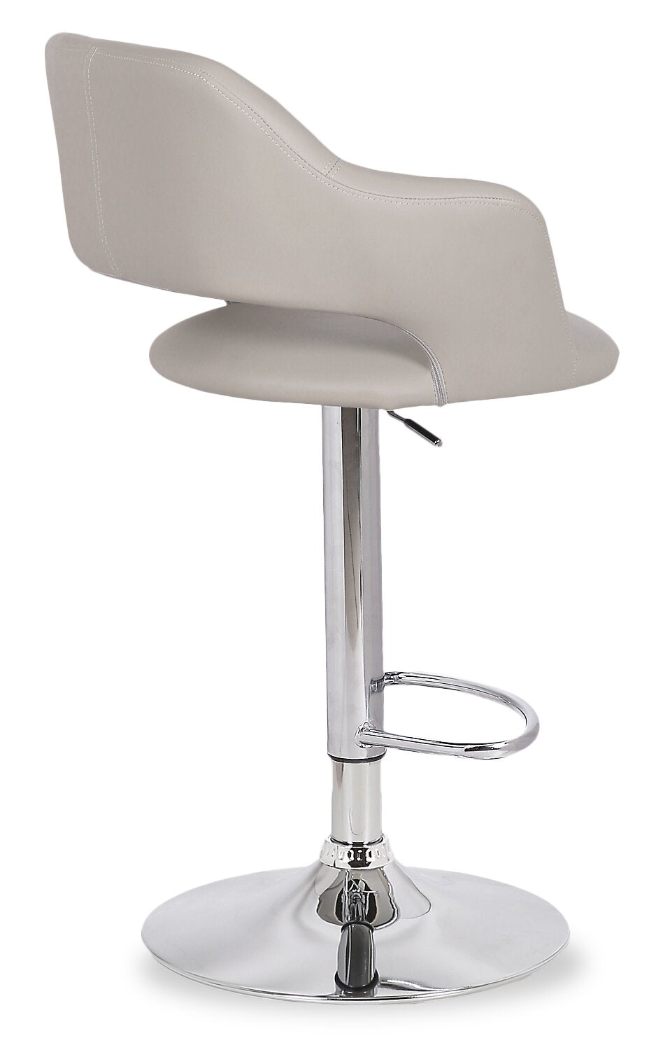 Finn Barstool with Swivel Adjustable Seat, Vegan Leather Fabric