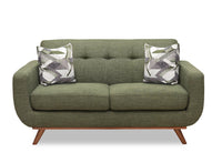 Freeman Linen-Look Fabric Loveseat - Avocado 