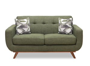 Freeman Linen-Look Fabric Loveseat - Avocado