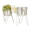 Metal 7" Planter - Set of 2|Cache-pot de 7 po en métal - ensemble de 2