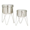 Metal 7" Planter - Set of 2|Cache-pot de 7 po en métal - ensemble de 2