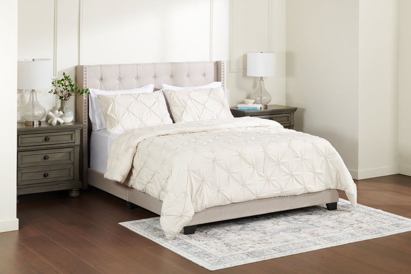 Gardenia Wynd 3-Piece King Comforter Set - Oatmeal