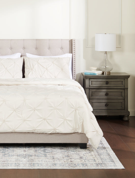 Gardenia Wynd 3-Piece King Comforter Set - Oatmeal