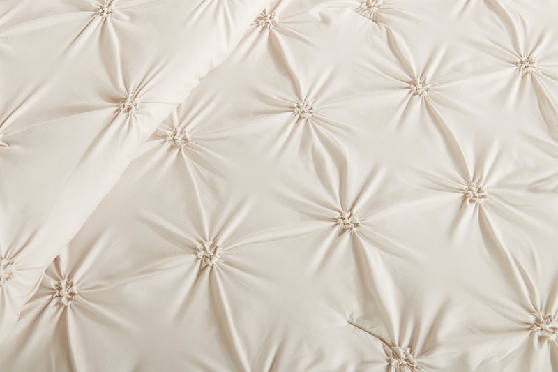 Gardenia Wynd 3-Piece King Comforter Set - Oatmeal