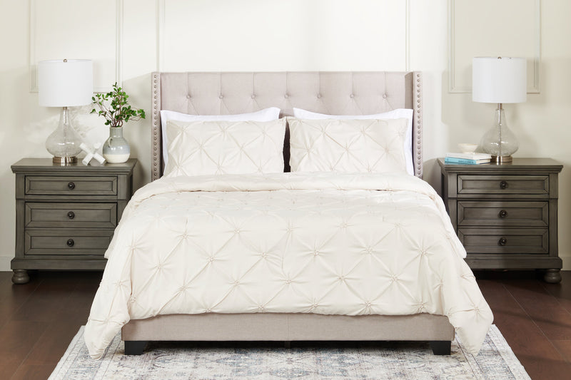 Gardenia Wynd 3-Piece King Comforter Set - Oatmeal