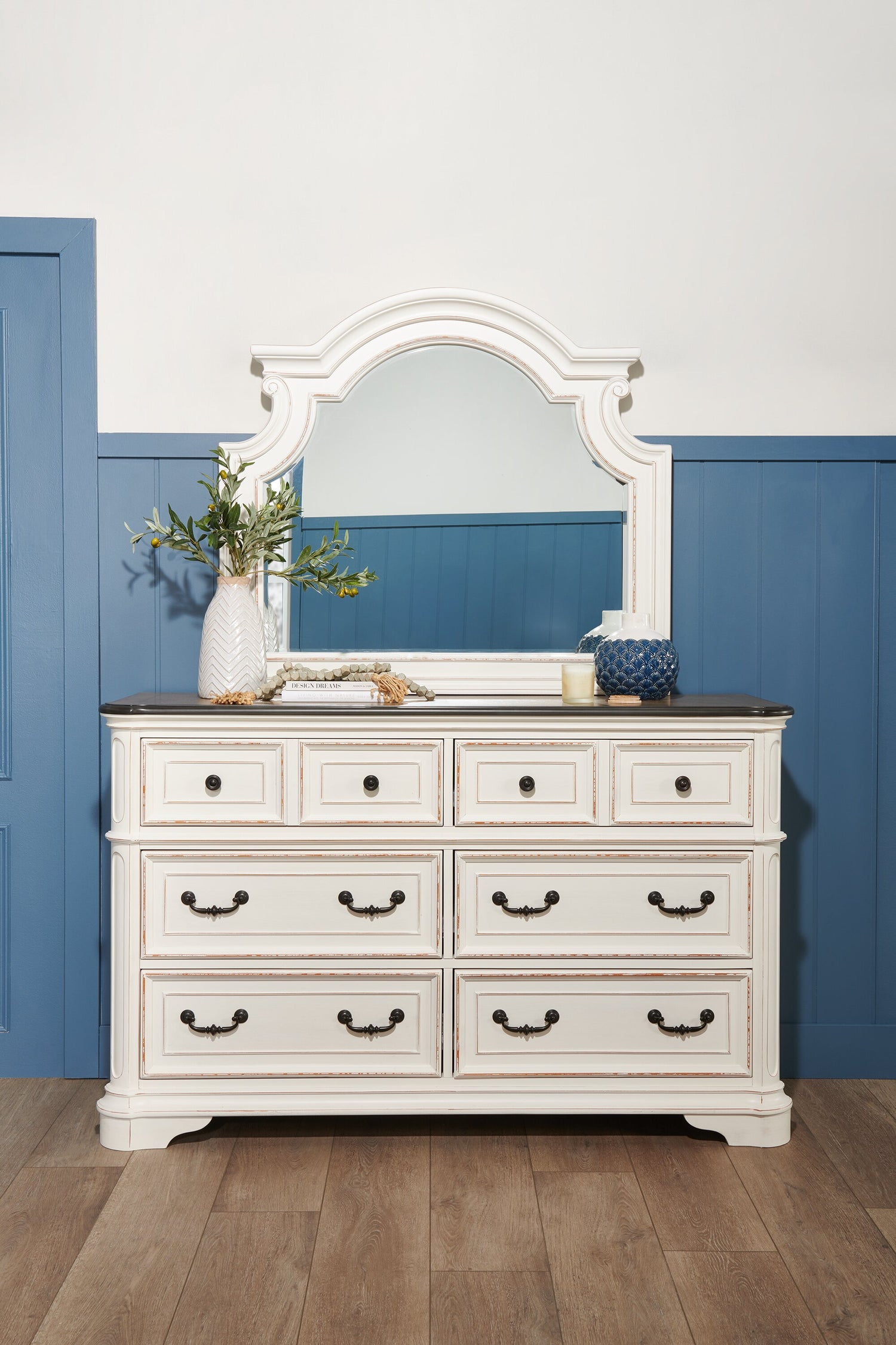 Grace Bedroom Dresser Mirror - Antique White - The Brick Grace Bedroom Dresser Mirror - Antique White - The Brick