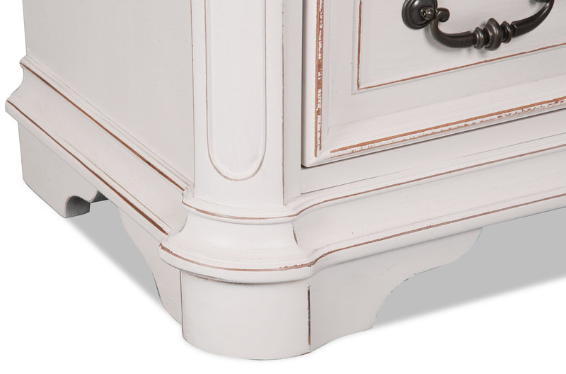 Grace Bedroom Chest of Drawers with Lift-Top Storage Tray, 5-Drawer, 38\"W x 52\"H - Antique White