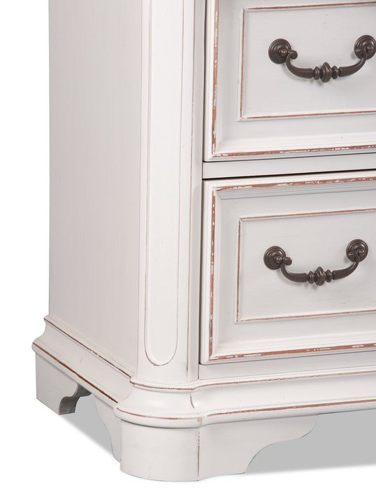 Grace Bedroom 6-Drawer Dresser, 64\"W x 40\"H - Antique White