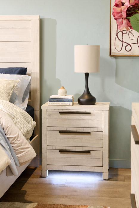 Haven Bedside 3-Drawer Nightstand with USB Port, 26\"W x 28\"H - White