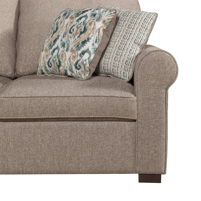 Scott Living Haven 2-Piece Left-Facing Chenille Fabric Sleeper Sectional - Taupe