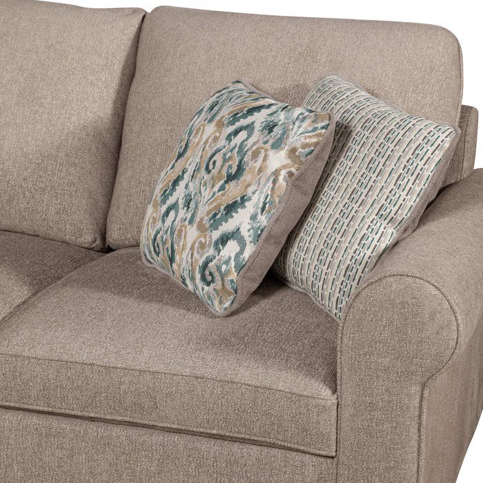 Scott Living Haven 2-Piece Left-Facing Chenille Fabric Sleeper Sectional - Taupe