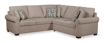 Scott Living Haven 2-Piece Left-Facing Chenille Fabric Sectional - Taupe | Sofa sectionnel de gauche Haven de Scott Living 2 pièces en tissu de chenille - taupe