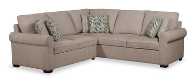 Scott Living Haven 2-Piece Right-Facing Chenille Fabric Sectional - Taupe | Sofa sectionnel de droite Haven de Scott Living 2 pièces en tissu de chenille - taupe