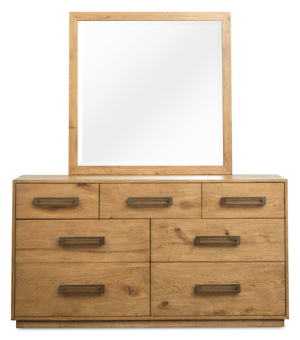 Scott Living Henri 6pc Bedroom Set with Bed, Dresser, Mirror & Nightstand, Wood, Brown - King Size