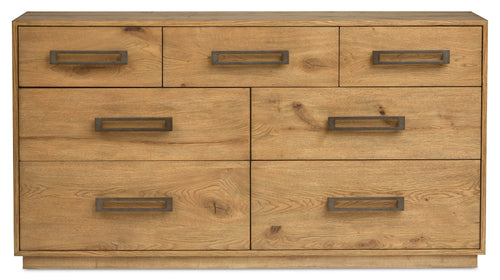 Scott Living Henri Bedroom 7-Drawer Dresser, 64"W x 34"H, Wood - Brown 