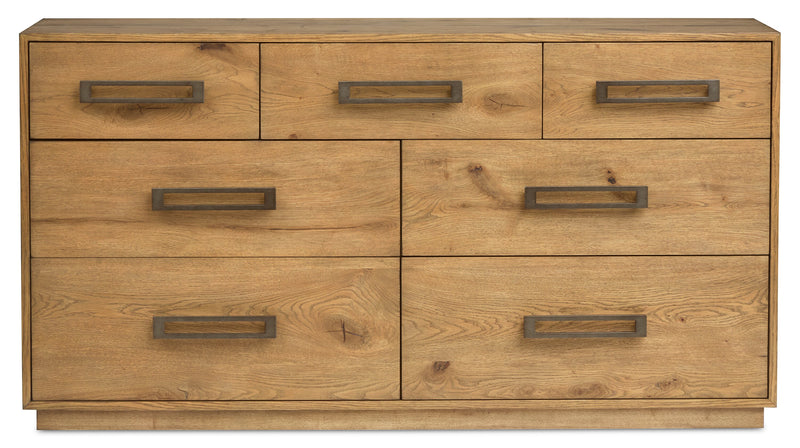 Scott Living Henri 6pc Bedroom Set with Bed, Dresser, Mirror & Nightstand, Wood, Brown - King Size