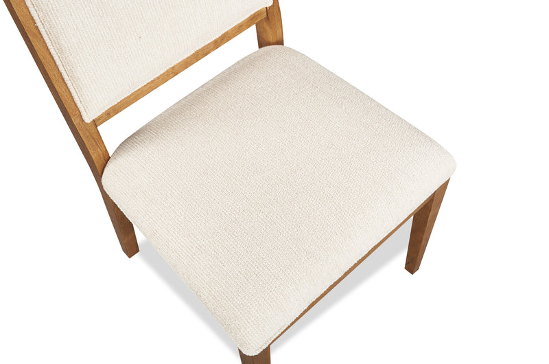 Scott Living Henri Dining Chair with Polyester Fabric, Wood - Brown & Cream