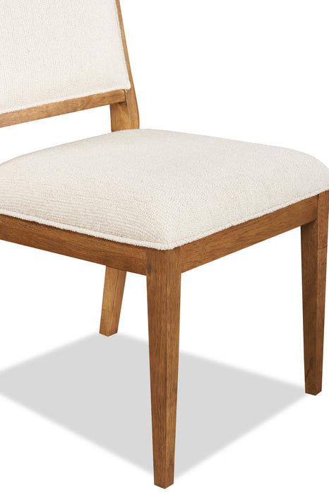 Scott Living Henri Dining Chair with Polyester Fabric, Wood - Brown & Cream