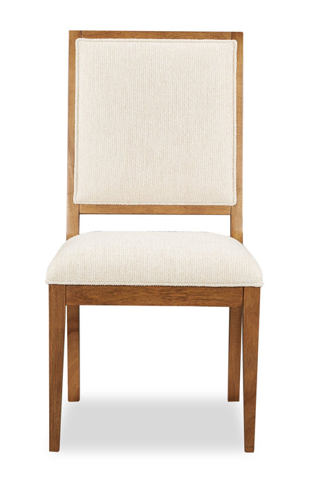 Scott Living Henri Dining Chair with Polyester Fabric, Wood - Brown & Cream