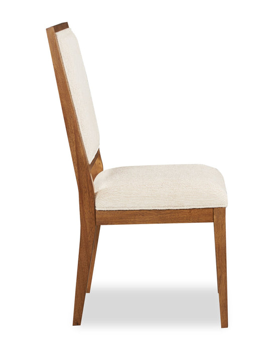Scott Living Henri Dining Chair with Polyester Fabric, Wood - Brown & Cream