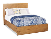 Scott Living Henri Panel Bed with Headboard & Frame, Wood, Brown - Queen Size 