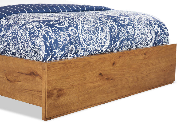 Scott Living Henri Panel Bed with Headboard & Frame, Wood, Brown - Queen Size