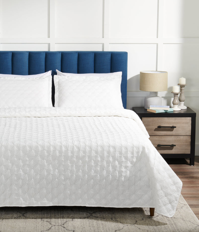 Hyland 3Piece King Quilt Set White The Brick