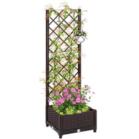 Outsunny Plastic Raised Bed, Garden Box With Trellis, 16