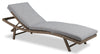 Isla Outdoor Patio Lounger with Adjustable Backrest - Resin Wicker, UV & Weather Resistant - Grey