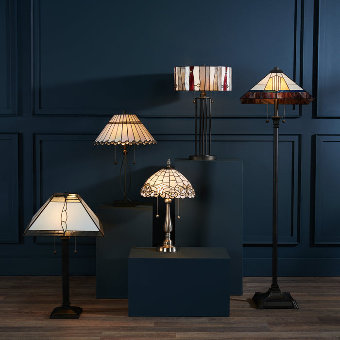 Jasmin 23\" Tiffany Style Hand-Blown Glass Table Lamp