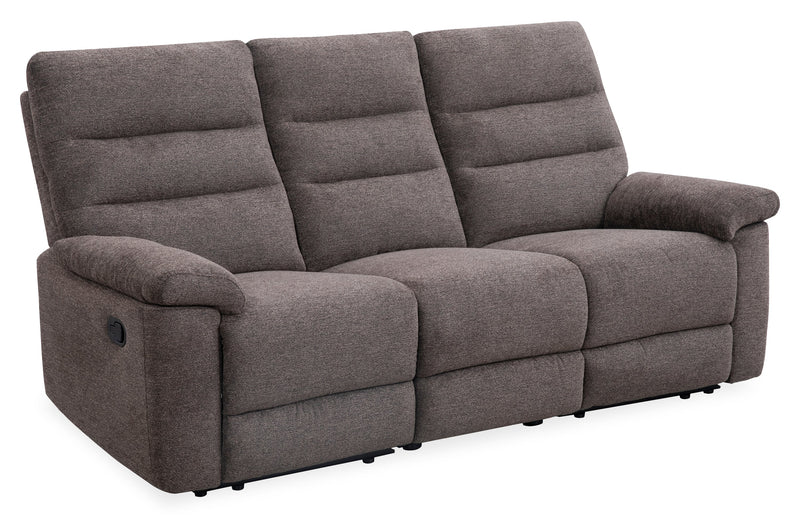 Jasper 81\" Chenille Fabric Reclining Sofa - Brown