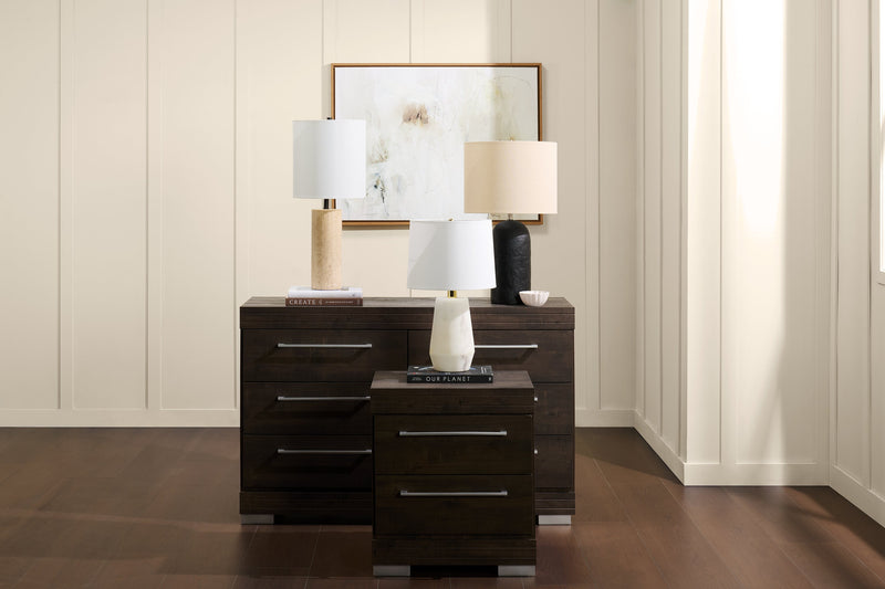 Jones 24” Modern Ceramic Table Lamp - Distressed Black