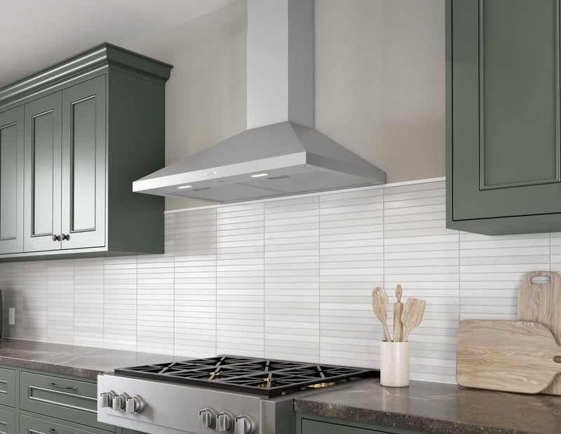 Brisas by Zephyr 36\" Pyramid Wall Range Hood - Stainless Steel - BVE-E36CS 